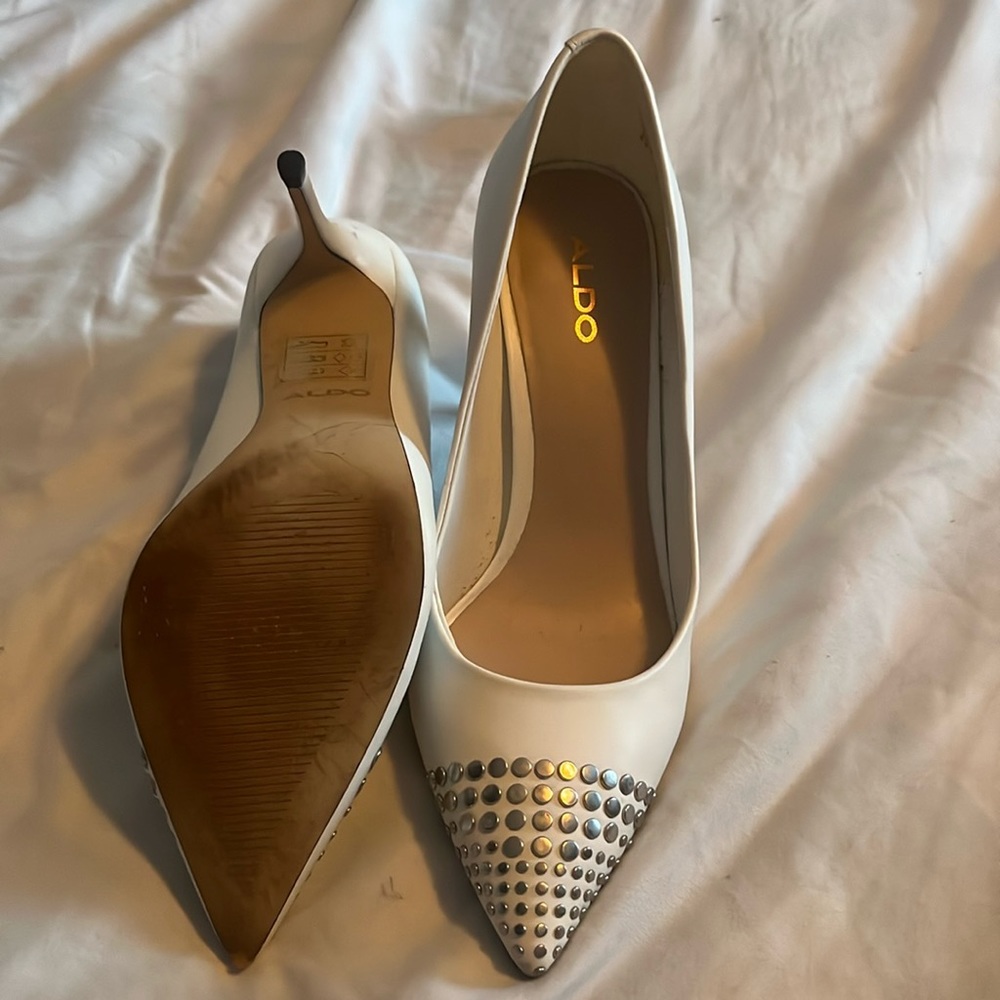 White Aldo Heels